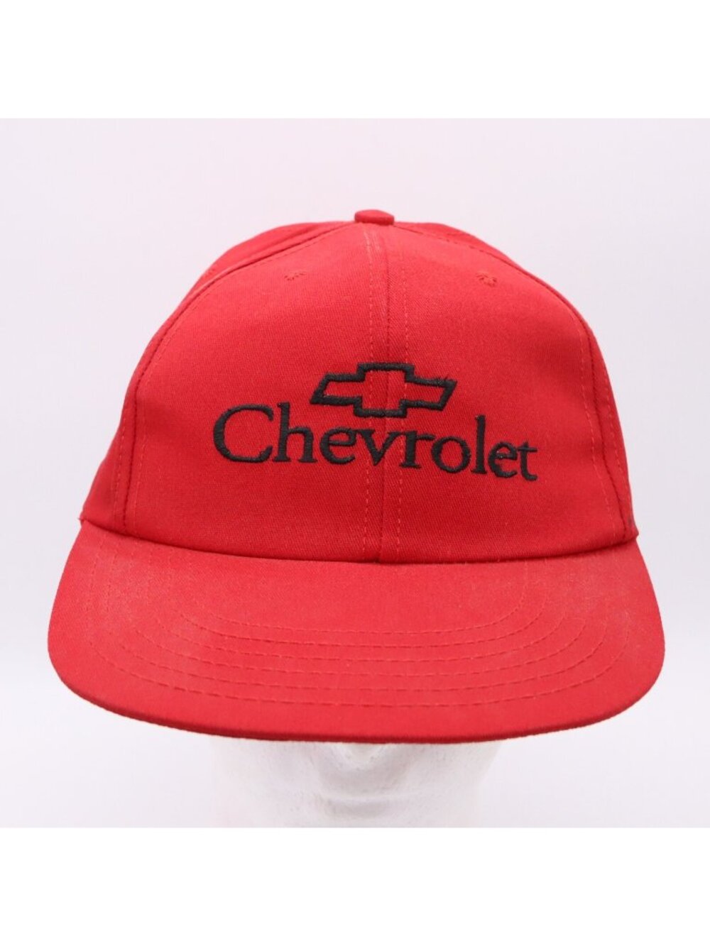 VINTAGE Red Chevrolet 90s Dealer Promo Snapback Hat Made In USA NOS